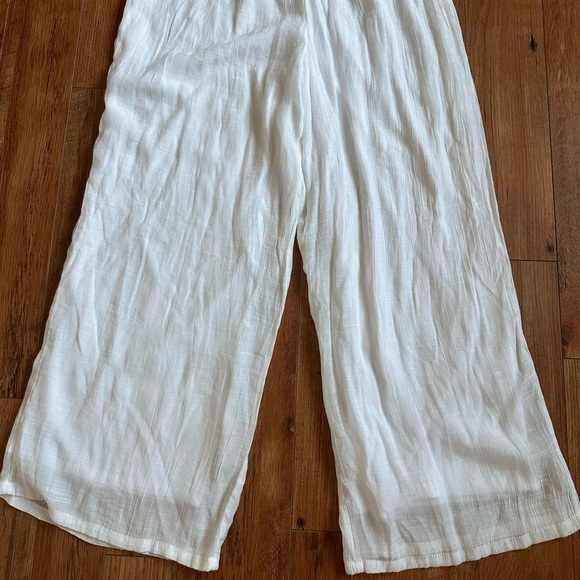 Wide leg flowy white pants - Picture 2 of 14